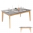 Tavolo pranzo allungabile salotto soggiorno HWC-M57 77x160x90cm laminato HPL legno marrone effetto pietra